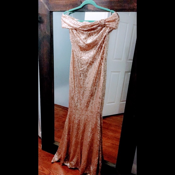 ASOS Gold Sequin Gown - Picture 2 of 8